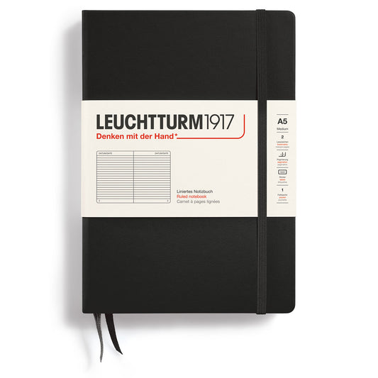LT NOTEBOOK A5 Hard Ruled Black