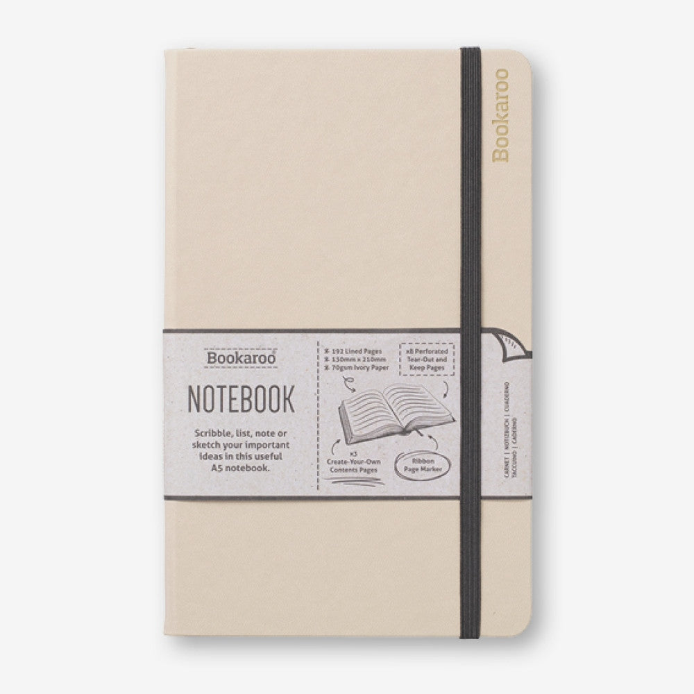 Bookaroo Notebook (A5) Journal - Cream