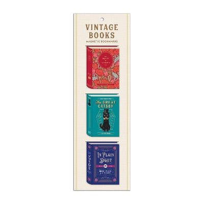 Galison Vintage Books Shaped Magnetic Bookmarks