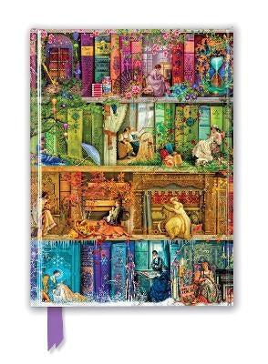 Flame Tree Aimee Stewart: A Stitch in Time Bookshelves (Foiled Journal)