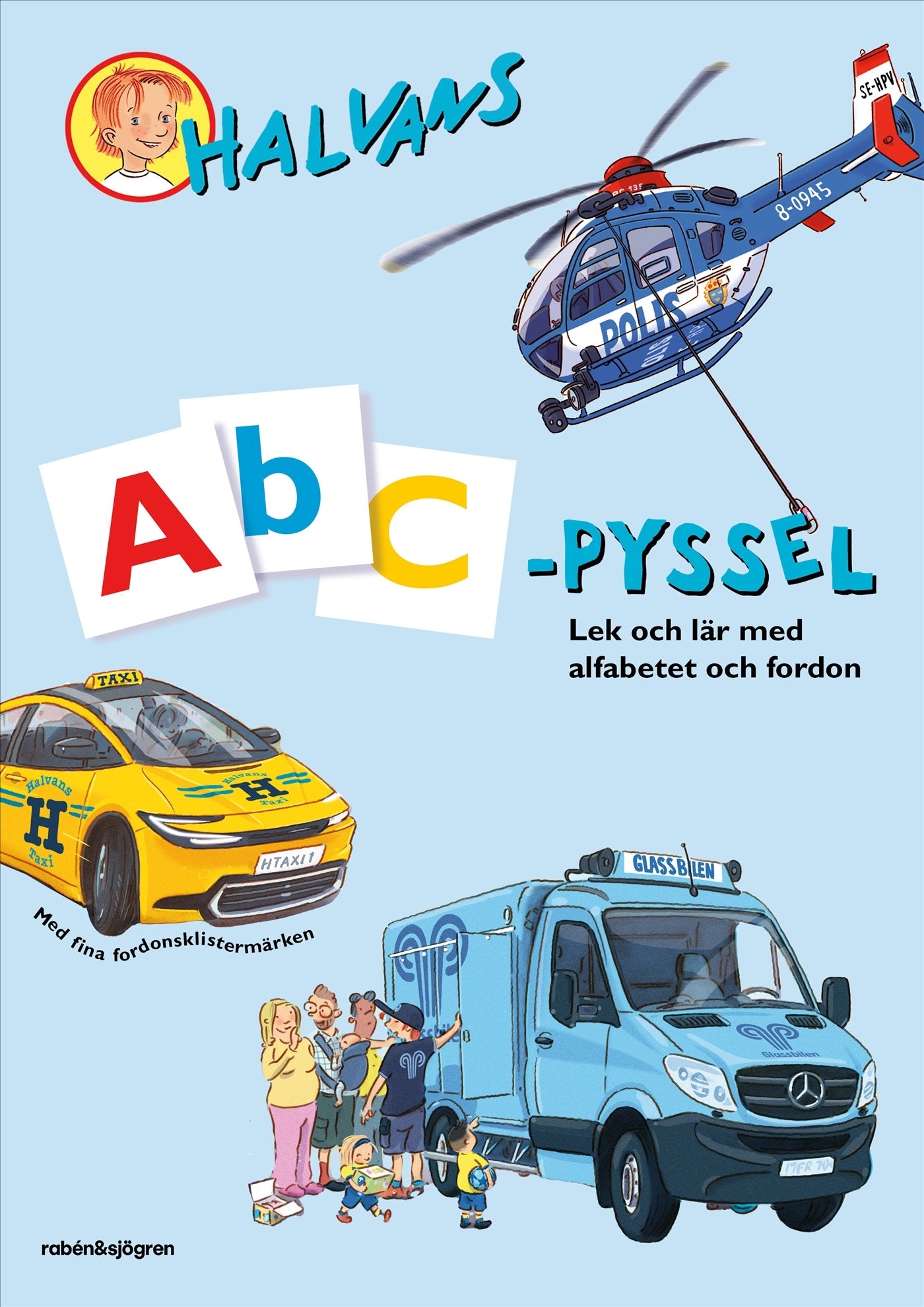 Halvans ABC-pyssel: med klistermärken