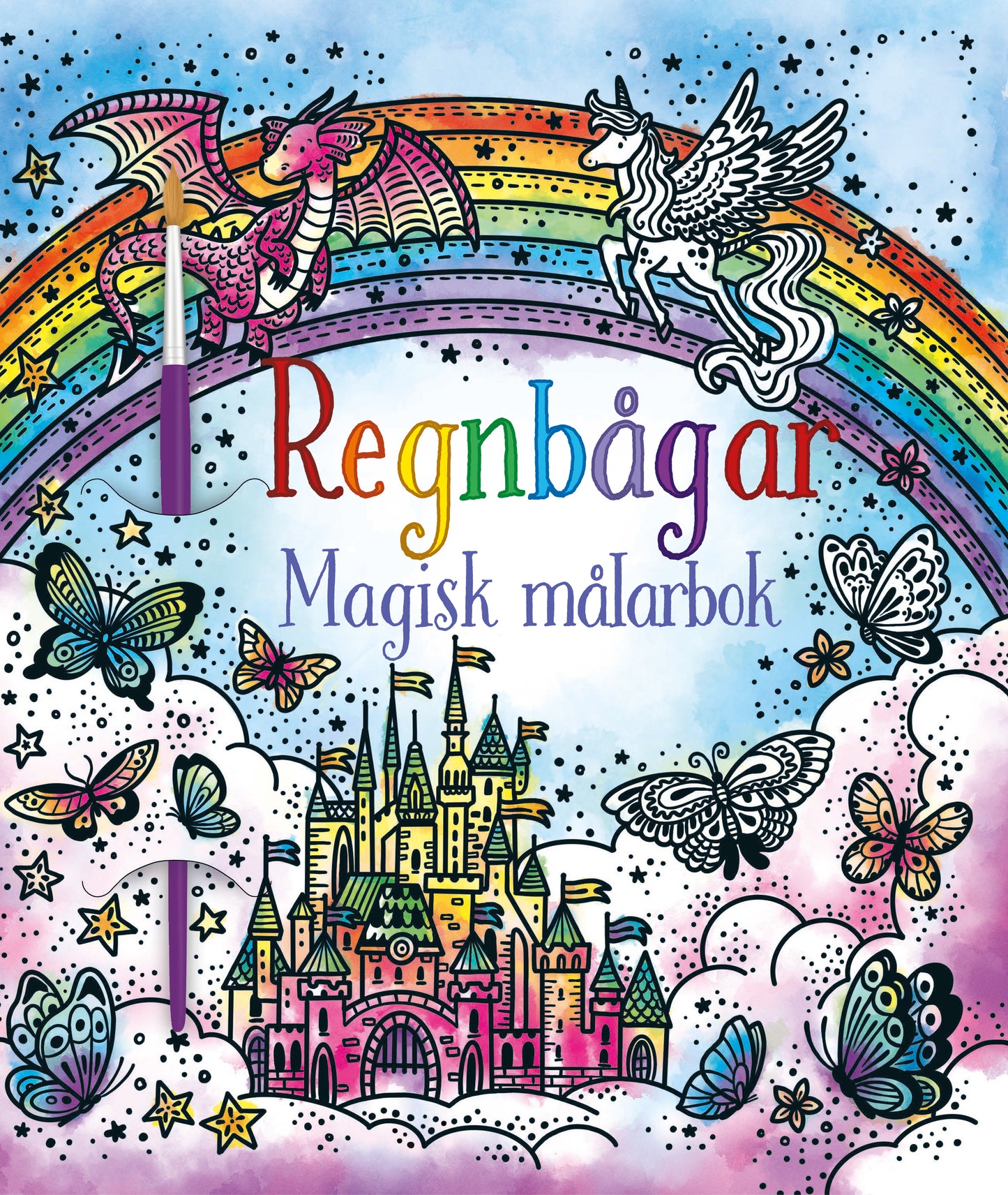 Regnbågar: Magisk målarbok