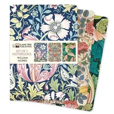 Flame Tree William Morris Set of 3 Standard Notebooks